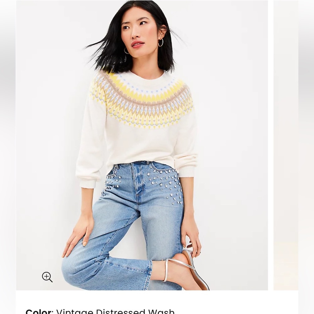 Loft rhinestone jeans
